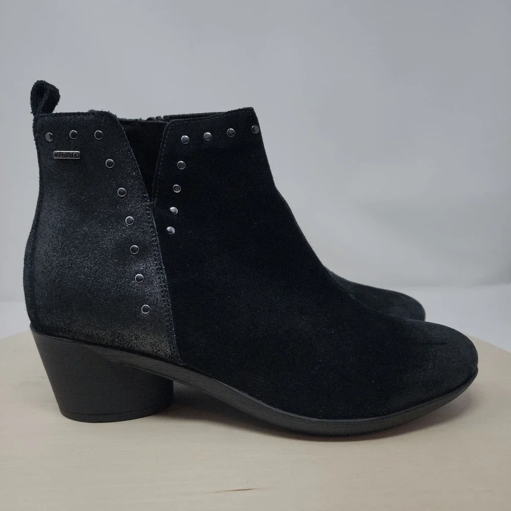 Josef Seibel Ankle Boots‎ Womens EU 41 US 10 Romika Daisy Black Suede Studded 2